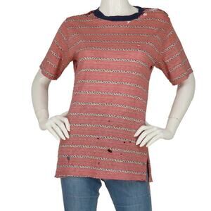 Vintage USA Flag Stripe Mod Knit Tee